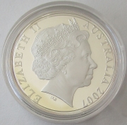 Australia 1 Dollar 2007 Kangaroo 1 Oz Silver Proof