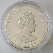Australien 1 Dollar 2021 Kangaroo Outback Majesty PP