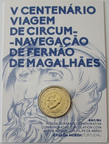 Portugal 2 Euro 2019 500 Jahre Weltumsegelung von Ferdinand Magellan BU