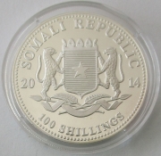 Somalia 100 Shillings 2014 Elefant Lunar Pferd Privy