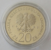 Polen 20 Zlotych 1981 Krakau Probe