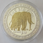 Sierra Leone 10 Dollars 2001 Big Five Elefant