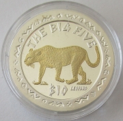 Sierra Leone 10 Dollars 2001 Big Five Leopard