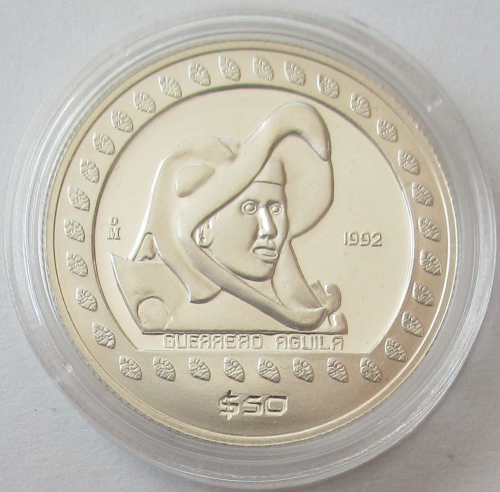 Mexiko 50 Pesos 1992 Präkolumbische Ära Guerrero Aguila PP