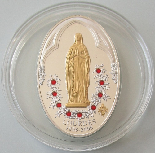 Cook-Inseln 5 Dollars 2008 150 Jahre Marienerscheinung von Lourdes