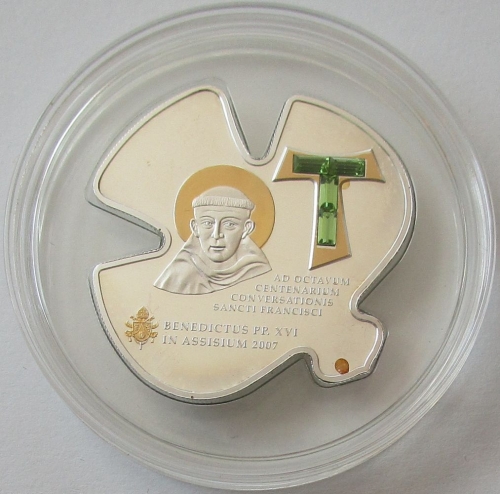 Cook-Inseln 5 Dollars 2007 Papst Benedikt XVI. Apostolische Visite in Assisi