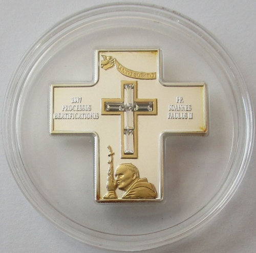 Cook-Inseln 5 Dollars 2007 Beginn der Seligsprechung von Papst Johannes Paul II.
