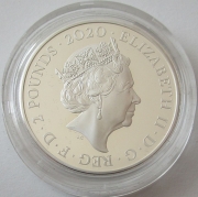 United Kingdom 2 Pounds 2020 James Bond 007: Bond, James Bond 1 Oz Silver Proof
