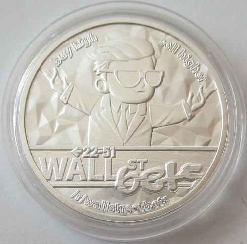 2021 Wall Street Bets 1 Oz Silber