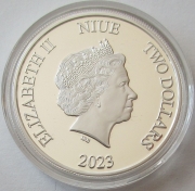 Niue 2 Dollars 2023 Love is Precious Swans