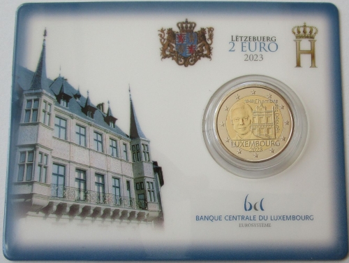 Luxemburg 2 Euro 2023 175 Jahre Abgeornetenkamme & Verfassung BU