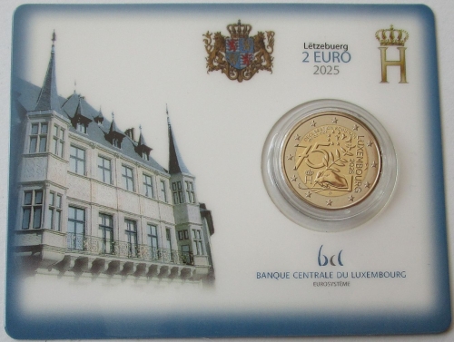 Luxemburg 2 Euro 2025 75 Jahre Schuman-Erklärung BU