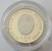 Italien 100 + 200 + 500 Lire 1988 900 Jahre Universität Bologna PP