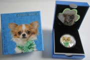 Niue 1 Dollar 2014 Mans Best Friends Dogs Chihuahua Silver