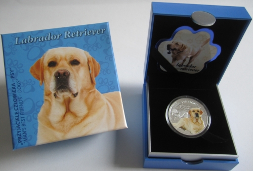 Niue 1 Dollar 2014 Mans Best Friends Dogs Labrador Retriever Silver