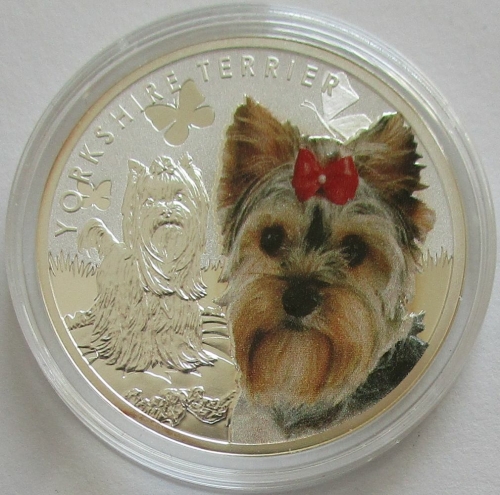 Niue 1 Dollar 2014 Mans Best Friends Dogs Yorkshire Terrier Silver