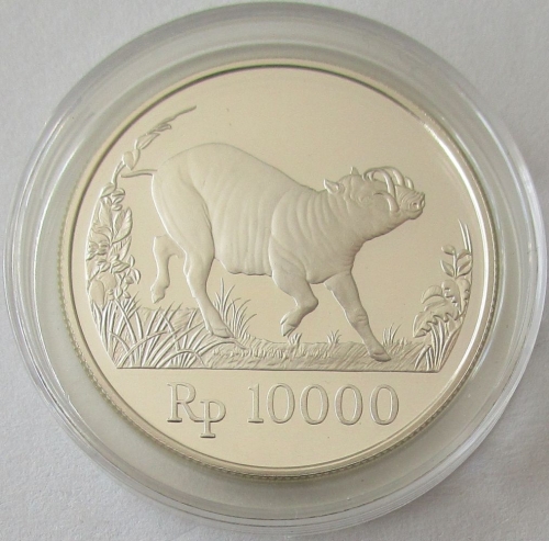 Indonesien 10000 Rupiah 1987 25 Jahre WWF Babirusa