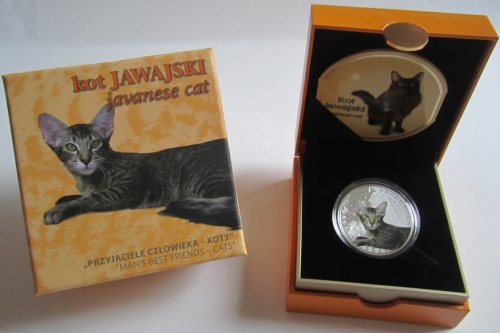 Niue 1 Dollar 2014 Mans Best Friends Cats Javanese Cat Silver