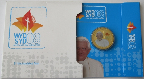 Australia 1 Dollar 2008 World Youth Day in Sydney
