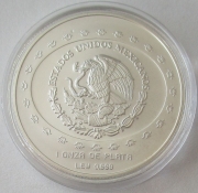 Mexico 5 Pesos 1998 Pre-Columbian Era Mascara 1 Oz Silver