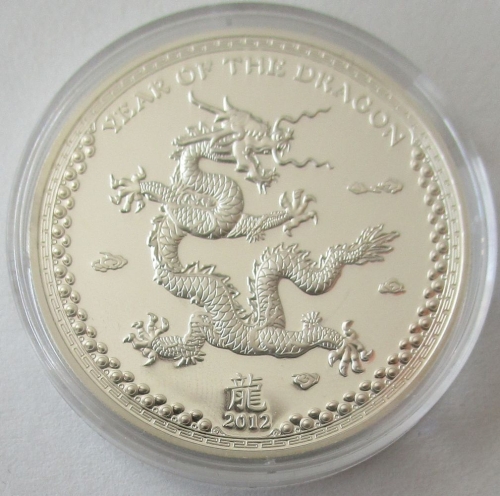 Palau 5 Dollars 2012 Lunar Dragon 1 Oz Silver