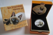 Niue 1 Dollar 2014 Mans Best Friends Cats Siamese Cat Silver