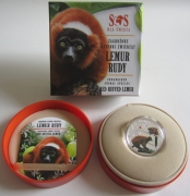 Niue 1 Dollar 2014 Wildlife Red Ruffed Lemur Silver