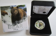 Niue 1 Dollar 2015 Wildlife Grizzly Bear 1 Oz Silver
