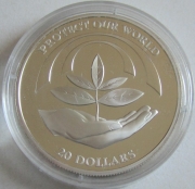 Niue 20 Dollars 1993 Protect Our World Seedling Silver