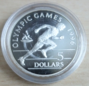 Niue 5 Dollars 1992 Olympics Atlanta Sprint Silver