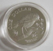 Neuseeland 1 Dollar 1984 Tiere Chatham-Schnäpper PP