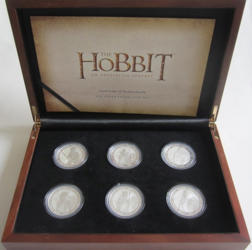 New Zealand 6 x 1 Dollar 2012 The Hobbit: An Unexpected Journey 6 Oz Silver