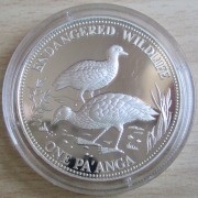 Tonga 1 Paanga 1991 Wildlife Megapode Silver