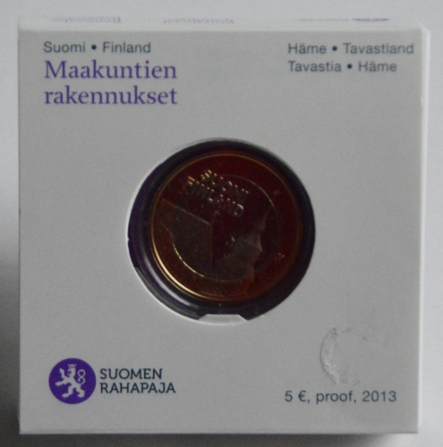 Finland 5 Euro 2013 Regions Häme Proof