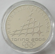 Italien 5 Euro 2005 Olympia Turin Skilanglauf