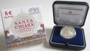 Italy 5 Euro 2010 Italia delle Arti Santa Chiara in Napoli Silver