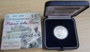 Italy 5 Euro 2011 100 Years Palazzo della Zecca Silver