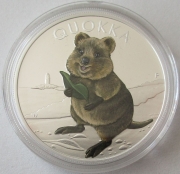 Australia 1 Dollar 2021 Quokka 1 Oz Silver Proof Coloured