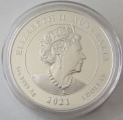Australien 1 Dollar 2021 Quokka PP Koloriert