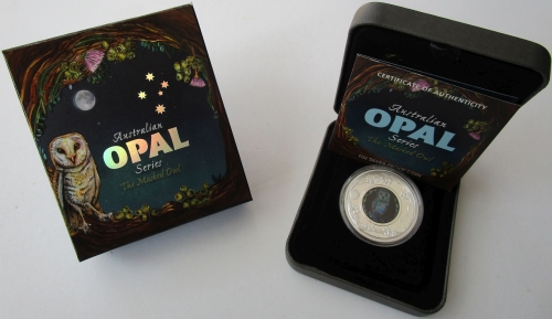 Australia 1 Dollar 2014 Opal Masked Owl 1 Oz Silver
