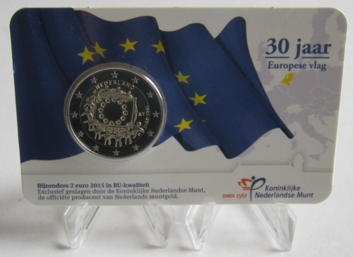 Niederlande 2 Euro 2015 30 Jahre Europaflagge BU