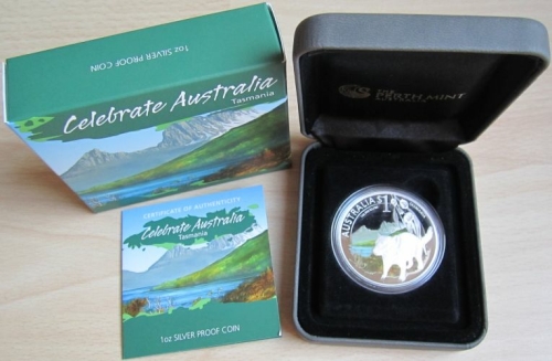Australien 1 Dollar 2010 Celebrate Australia Tasmanian Wilderness Silber