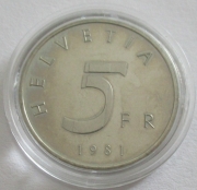 Switzerland 5 Franken 1981 500 Years Treaty of Stans