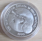 Polen 20000 Zlotych 1989 Fußball-WM in Italien Globus