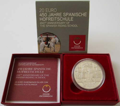 Österreich 20 Euro 2015 450 Jahre Spanische Hofreitschule