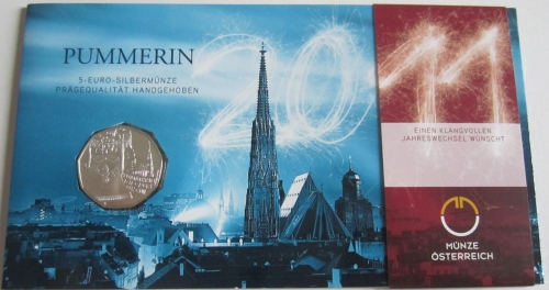 Austria 5 Euro 2011 300 Years Pummerin Silver BU