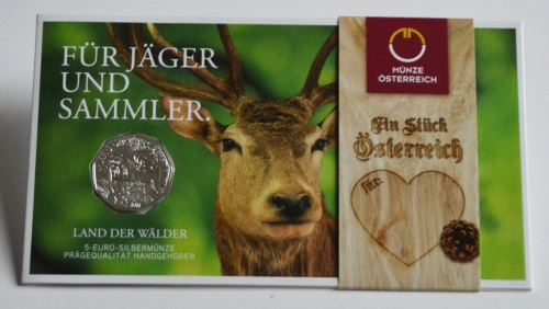 Austria 5 Euro 2011 Year of Forests Silver BU