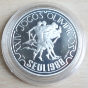 Portugal 250 Escudos 1988 Olympics Seoul Sprint Silver Proof