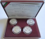 Portugal 4 x 100 Escudos 1989 / 1990 Discoveries Silver...