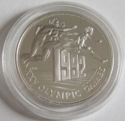 Belize 25 Dollars 1992 Olympics Barcelona Hurdling Silver